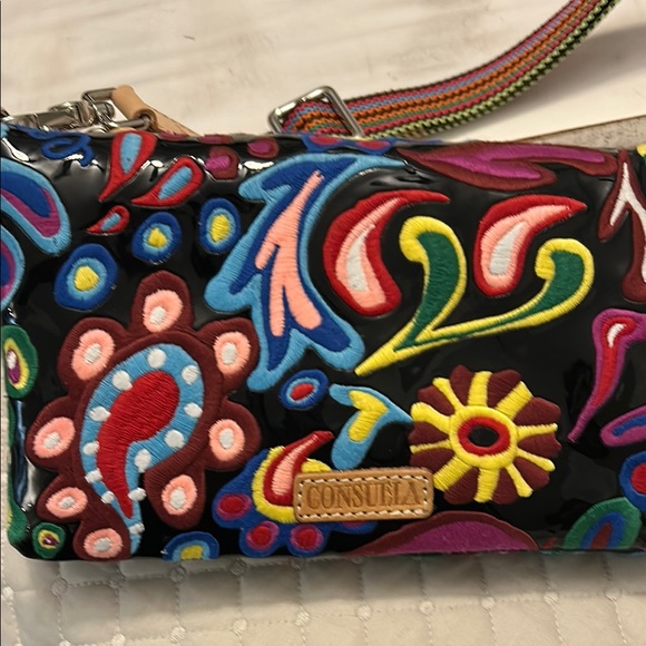Consuela Handbags - Consuela Red and Pink Clutch Vibrant Design